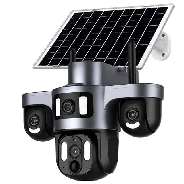 Canavis CA-15002 4G SIM Kartlı Solar PTZ Dış Mekan IP66 Güvenlik Kamerası + Çift Antenli Akıllı AI Takip