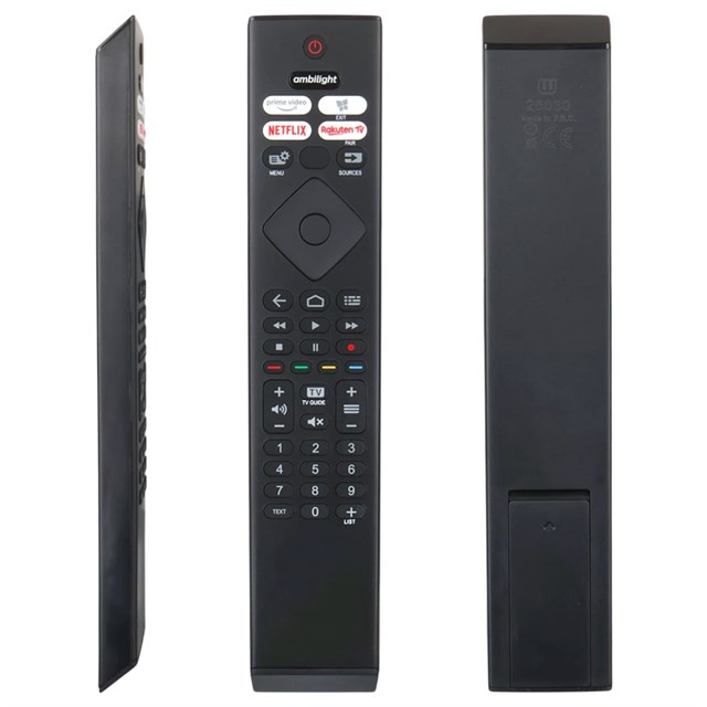 Philips PH V4 - 55PUS943512FZ1 - 65OLED806/12 - 65OLED856/12 - 65PML9507/12 Netflix-Rakuten TV-Prime Video Tuşlu Ses Komutsuz Lcd Led Tv Kumanda