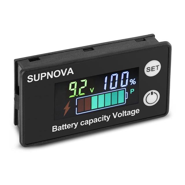 Powermaster DC 8V-100V Kurşun Asit Lityum Pil Kapasite Göstergesi -Voltmetre Gerilim Ölçer (12V-24V-48V-72V)