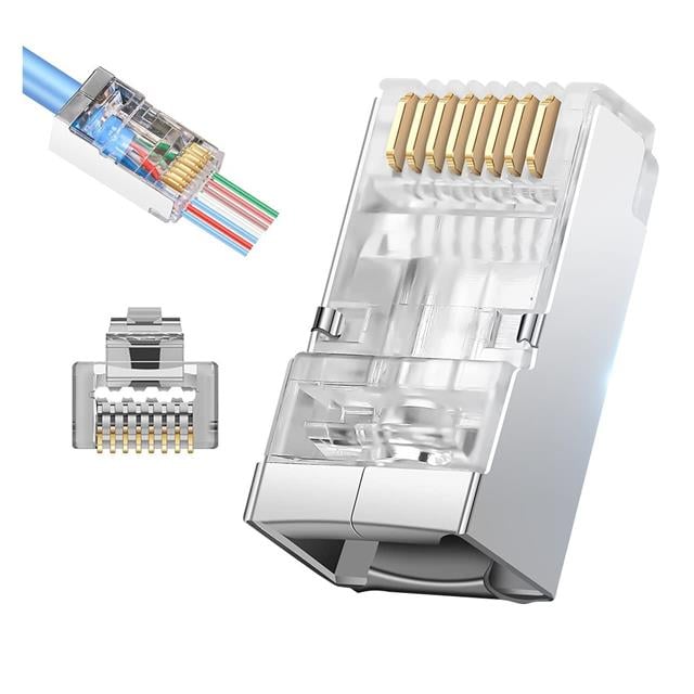 PowerMaster PM-25747 EZ-RJ45 Açık Uçlu Soket Plug Yeni Nesil Cat6 - Cat7 8P/8C Tekli