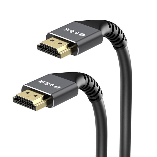 S-Link 1.5 Metre 4K 60Hz HDMI Kablo - SLX-HD4K015 Metal Korumalı v2.0 Ultra HD Ses ve Görüntü Kablosu