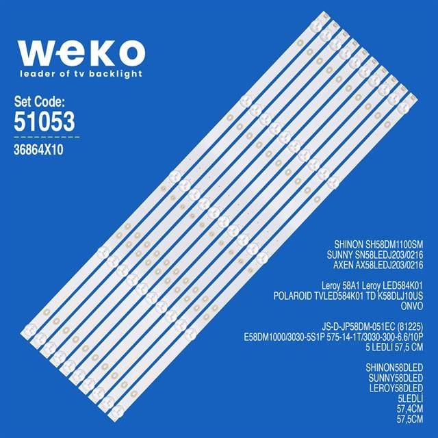 simonnu　1104040天板金網 Sunny SN58LEDJ203/0216 58” 10 Adet Led Bar Fiyatı - Merter Elektronik