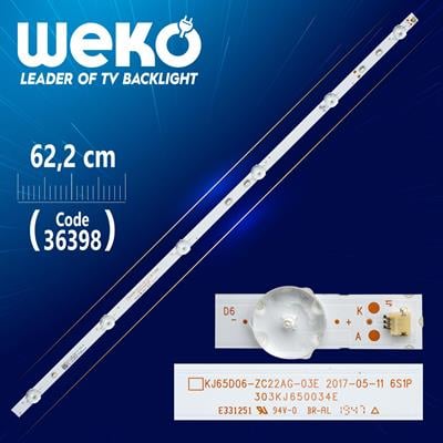 KJ65D06-ZC22AG-03E 6S1P 303KJ650034E 6 Ledli 62.2 Cm Tv Led Bar