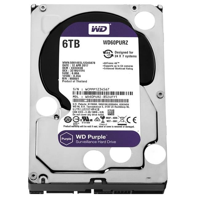 WD Purple 6TB HDD WD60PURZ SATA 正常品 western-digital-purple-