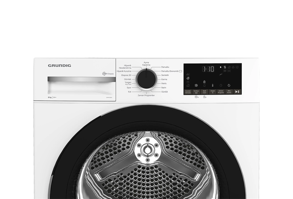 Grundig Gpdh 8634 8 Kg Beyaz Çamaşır Kurutma Makinesi (D)