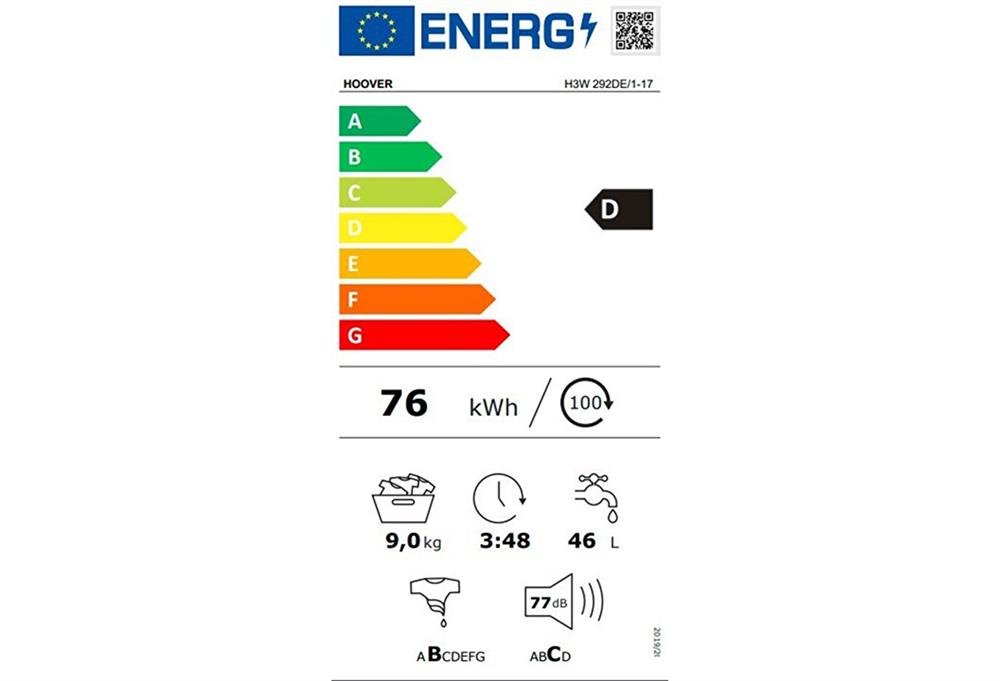 Hoover H3w 292De/1-17 9 Kg Beyaz 1200 Devir Çamaşır Makinesi (D)