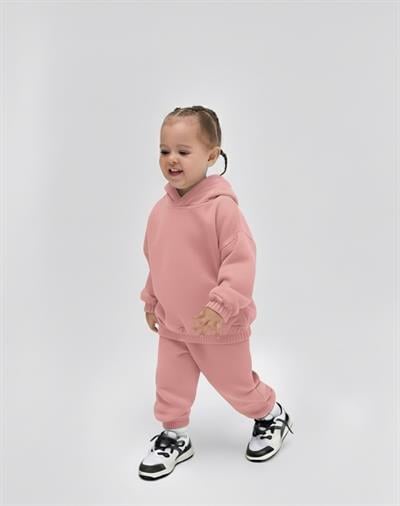 Unisex 3İplik Kapüşon Detaylı Şardonlu Takım