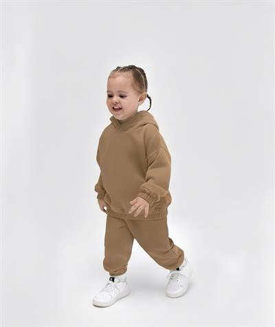 Unisex 3İplik Kapüşon Detaylı Şardonlu Takım