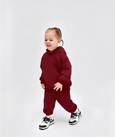 Unisex 3İplik Kapüşon Detaylı Şardonlu Takım