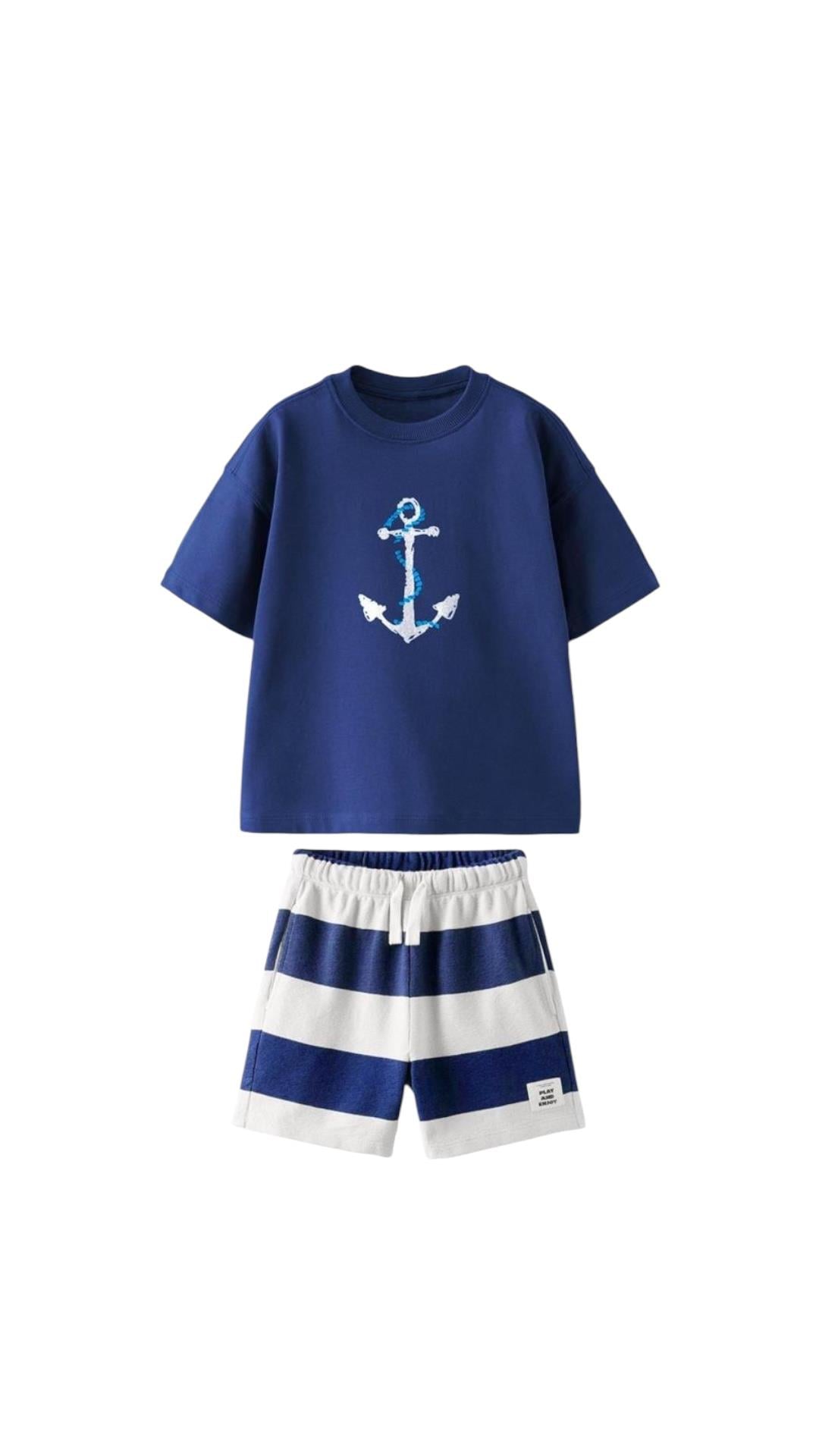 Erkek Çocuk  Pamuklu Baskılı Alt Üst  Takım