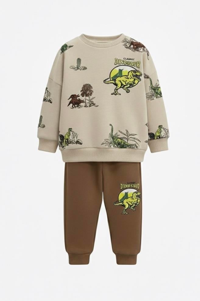 Erkek Çocuk Pamuklu  Baskılı Takım 