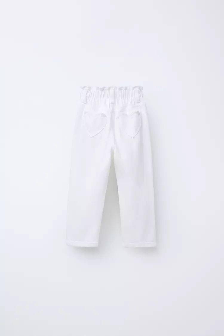 Kız Çocuk Kalpli Denim Jean 