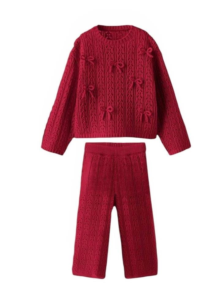 Kız Çocuk Pamuklu Triko Takım 