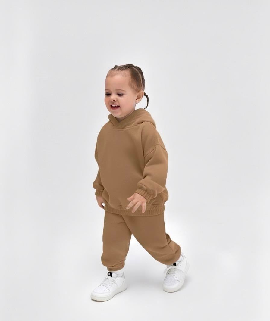 Unisex 3İplik Kapüşon Detaylı Şardonlu Takım