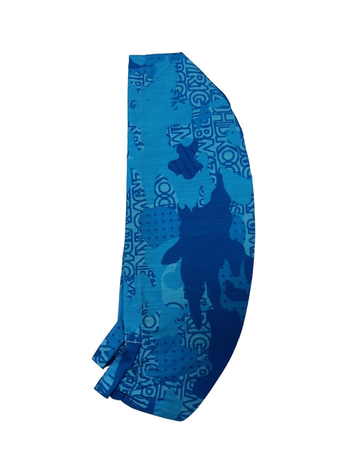 mavi kamuflaj desenli bone