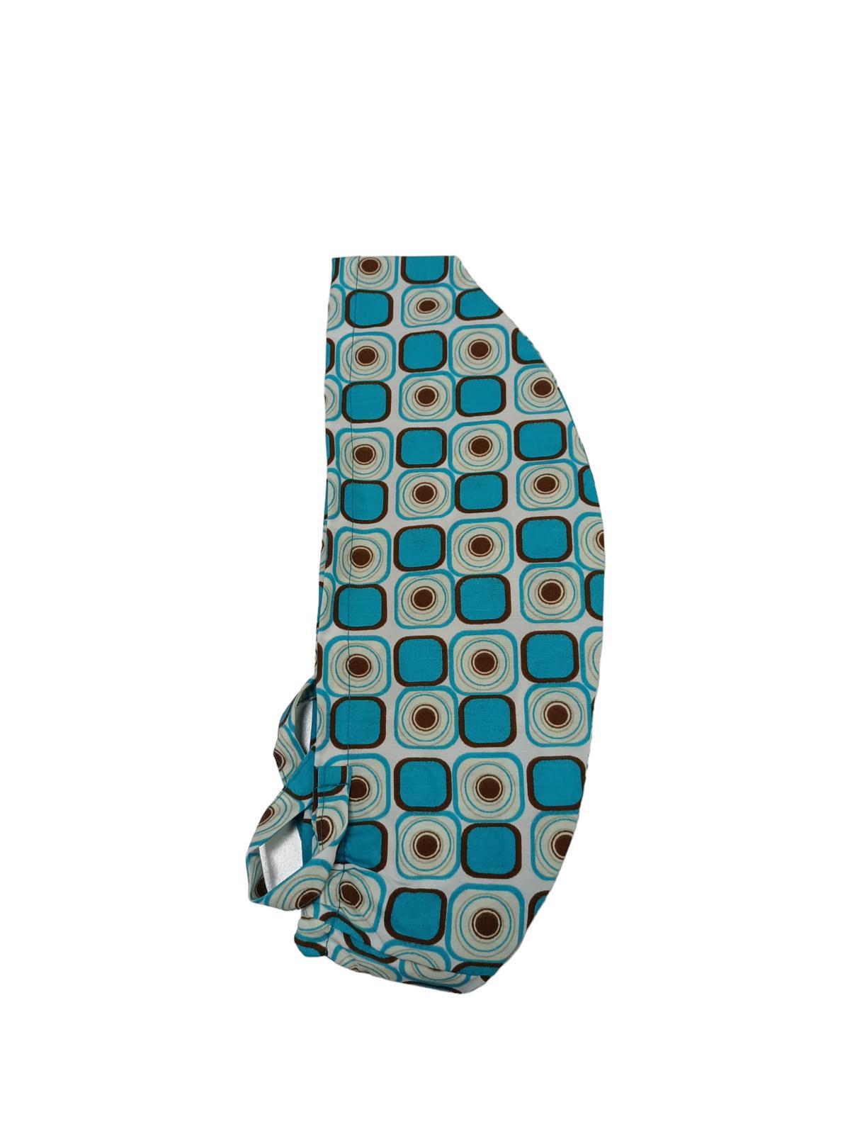 turkuaz kare desenli bone