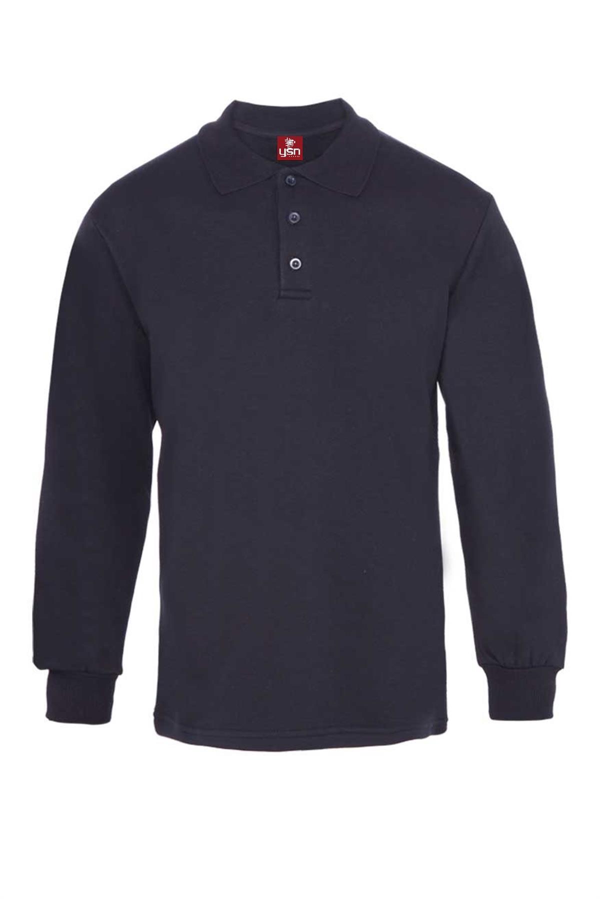 YAKALI SWEATSHIRT SİYAH