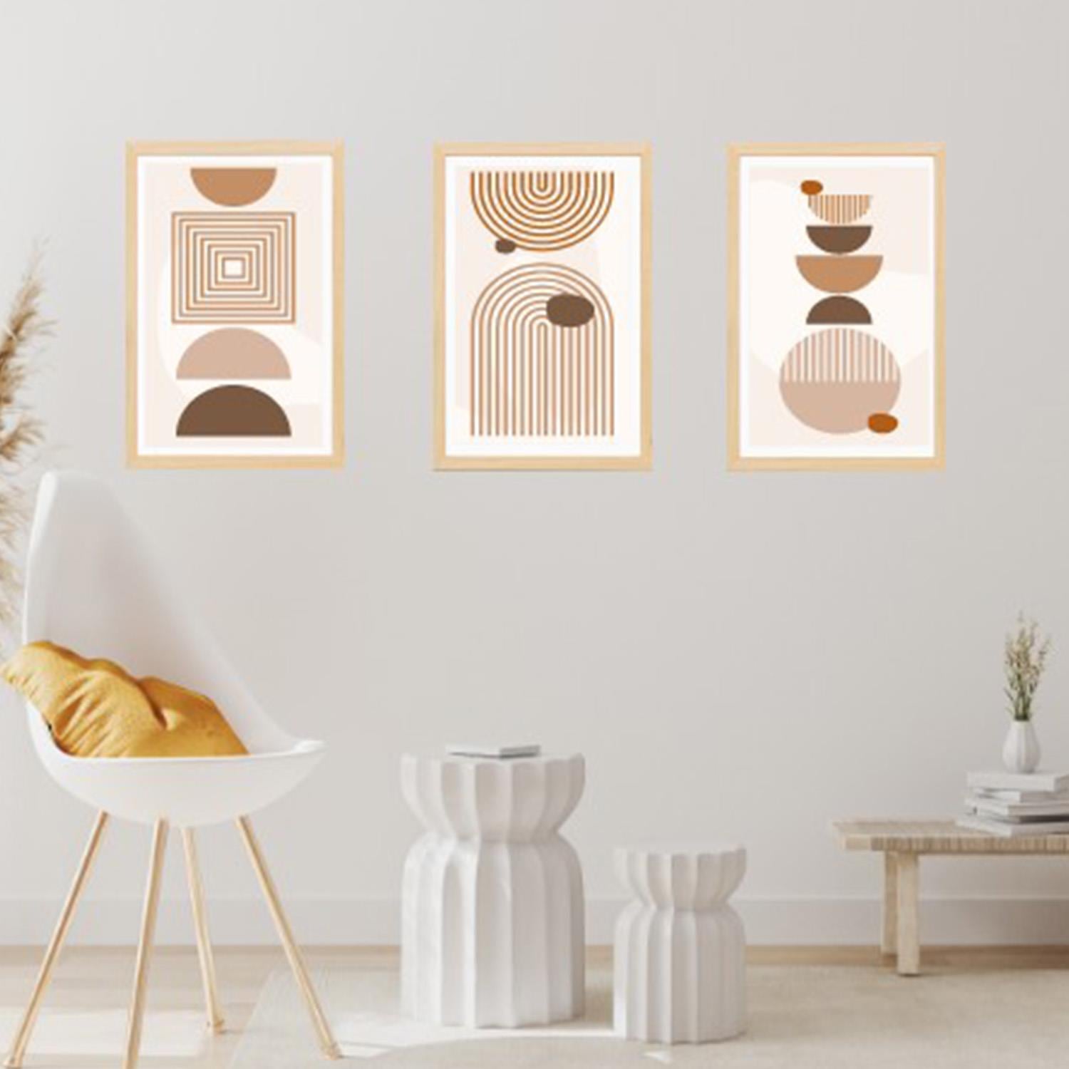 3'lü Bohem Geometrik Desen Foreks Tablo 