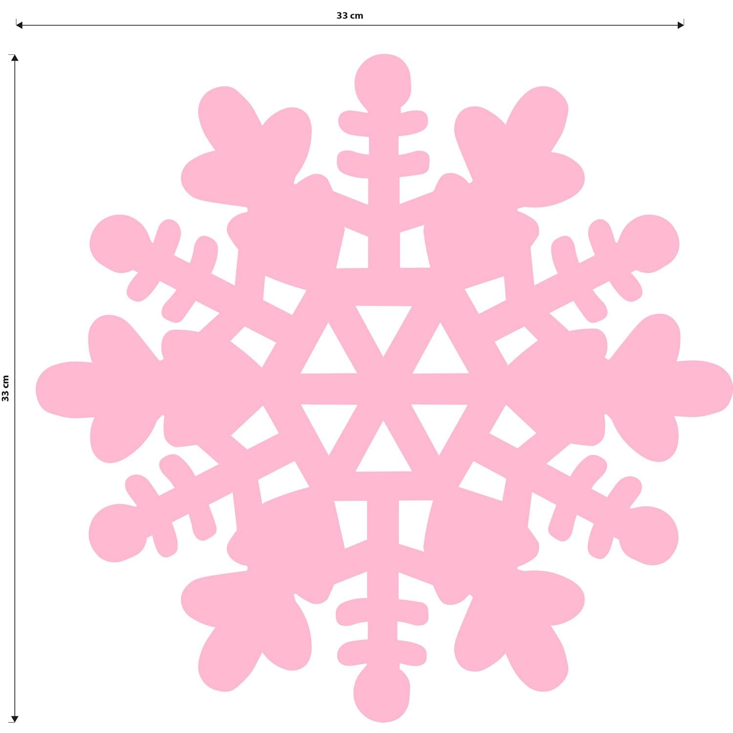 6'lı Kartanesi Keçe Amerikan Servis 33x33cm - Pembe