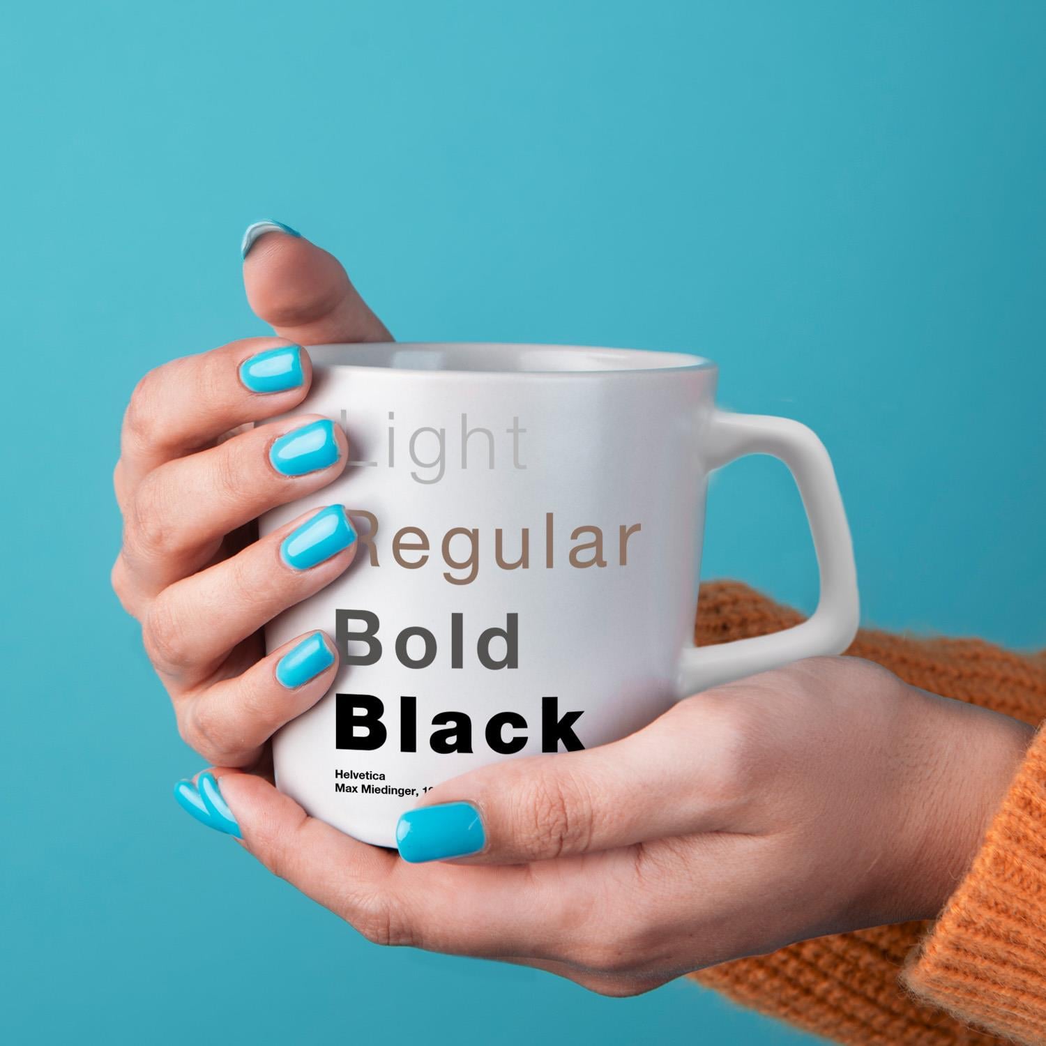 Grafiker Tasarımlı Helvetica Kupa 