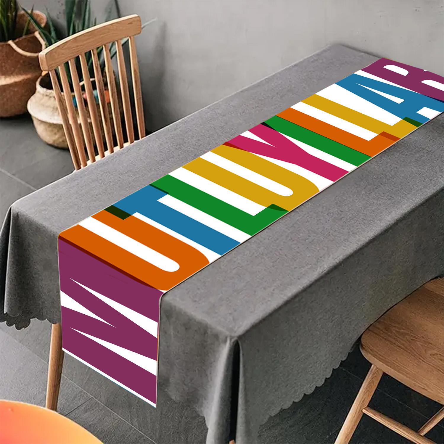 Mutlu Yıllar Yazılı Parti  Masa Örtüsü 120x30cm
