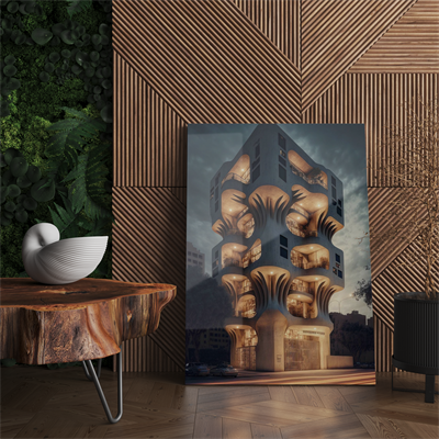 Cam Tablo Lüks ve Modern Bina Tasarım Posteri - NV00109