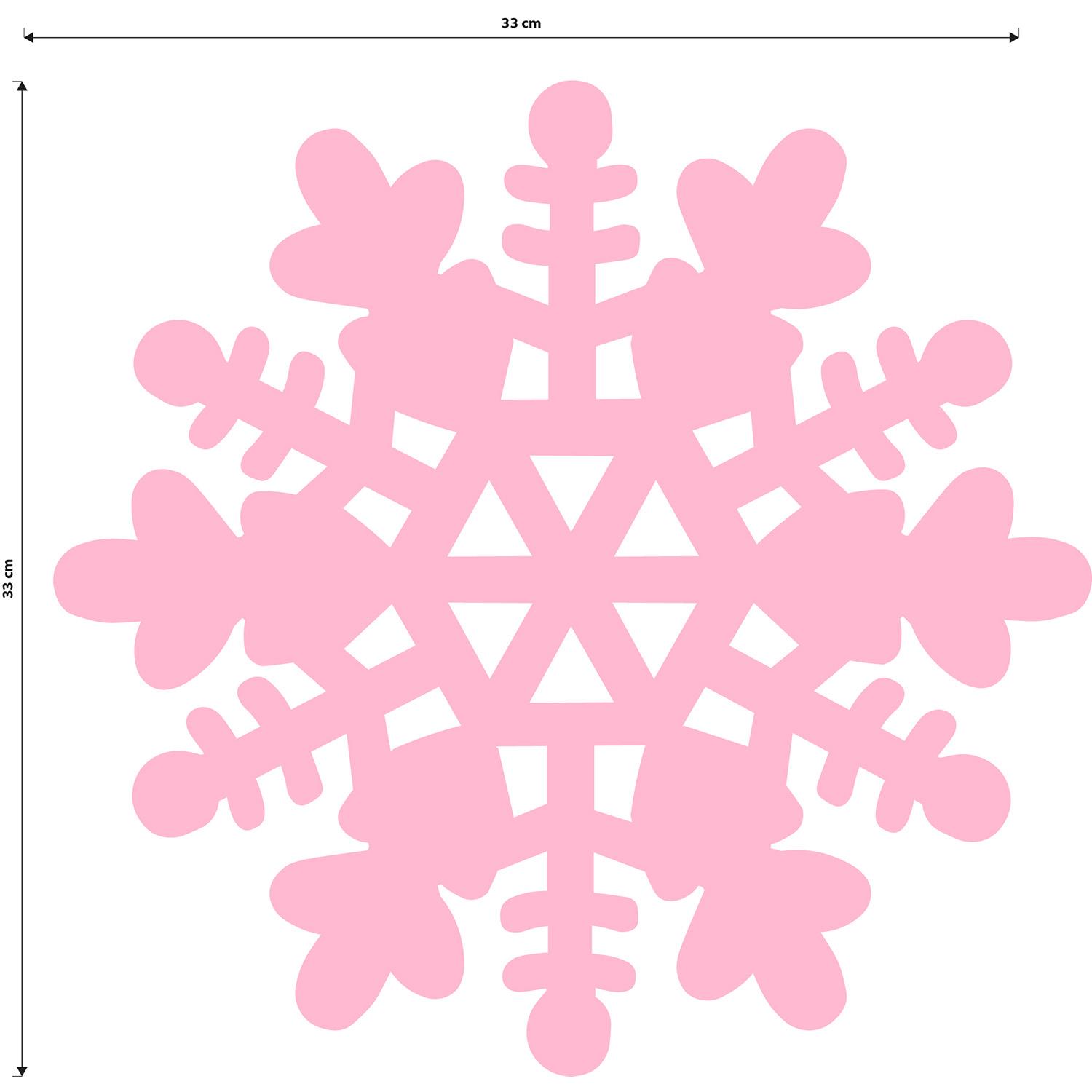 6'lı Kartanesi Keçe Amerikan Servis 33x33cm - Pembe