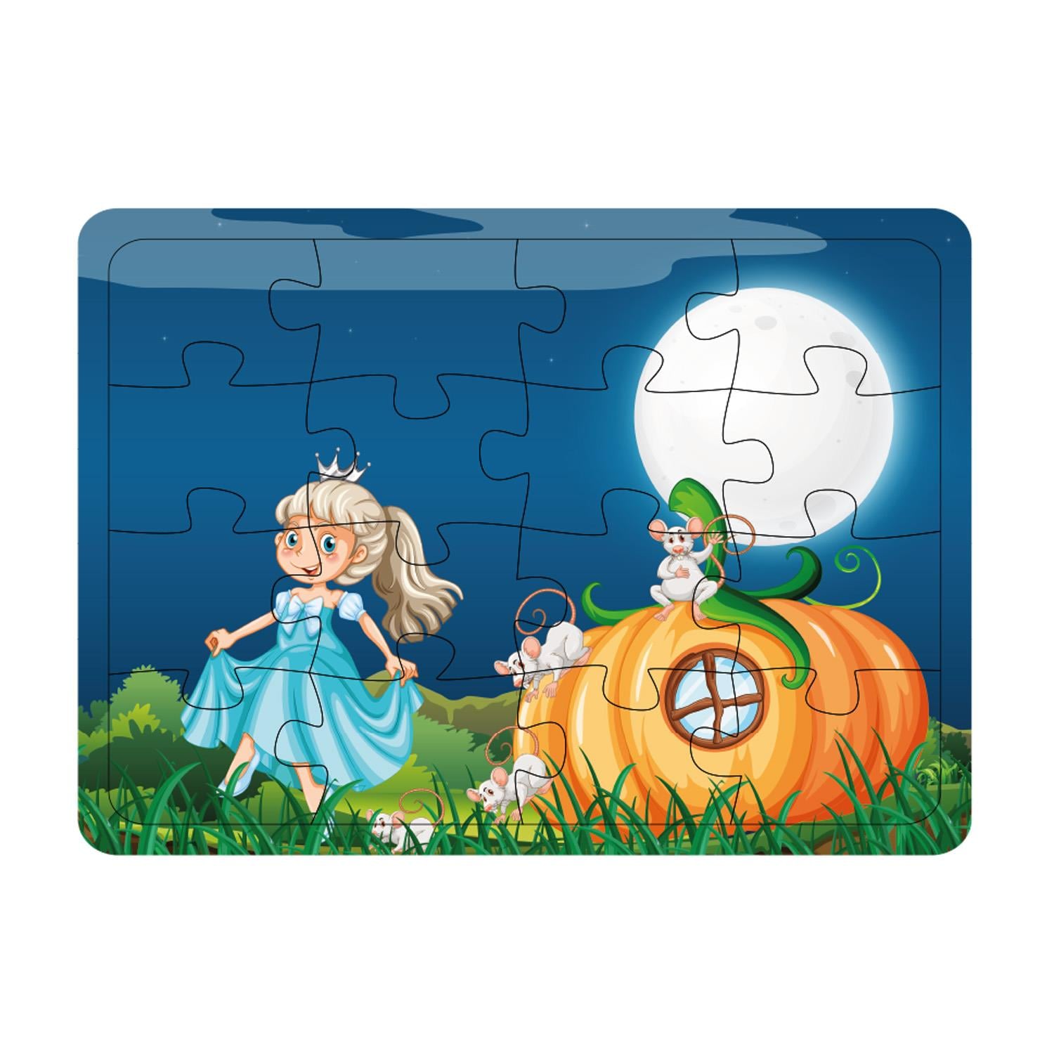 Çocuklar İçin Sindirella Puzzle Yapboz 16 Parça 21x29cm