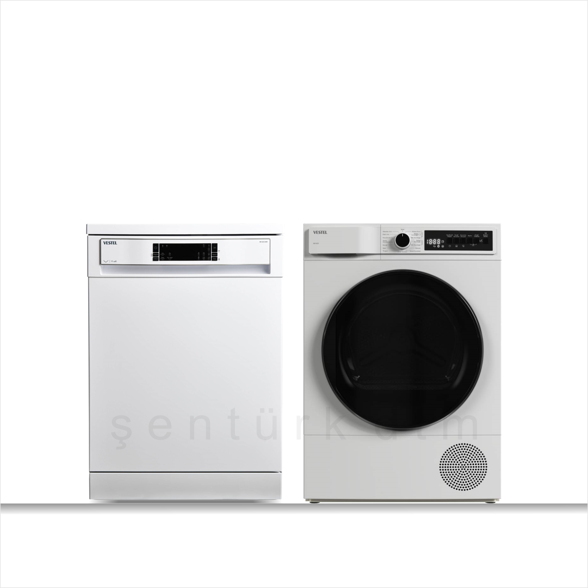 Vestel 2'li Beyaz Eşya Seti (BM 4212 Bulaşık + KM 96201 Kurutma)