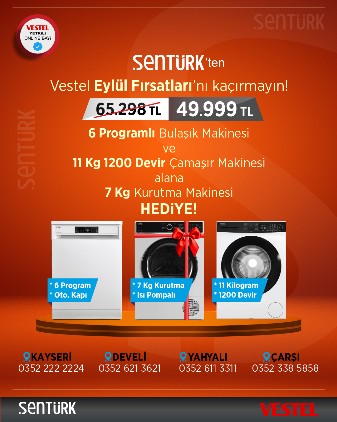 Vestel 2'li Beyaz Eşya Seti (CMIP 118422 Çamaşır + BM 62022 Bulaşık)