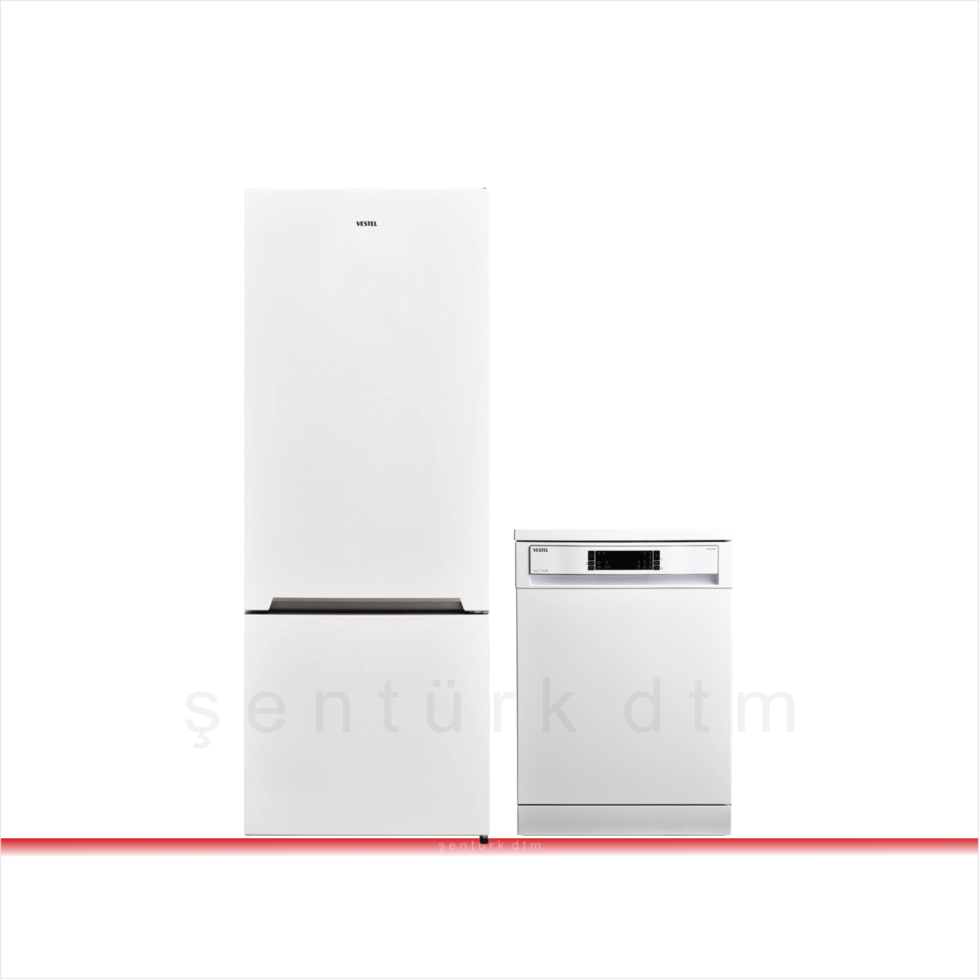 Vestel 2'li Beyaz Eşya Seti (NFK52011 Buzdolabı + BM 4212 Bulaşık)