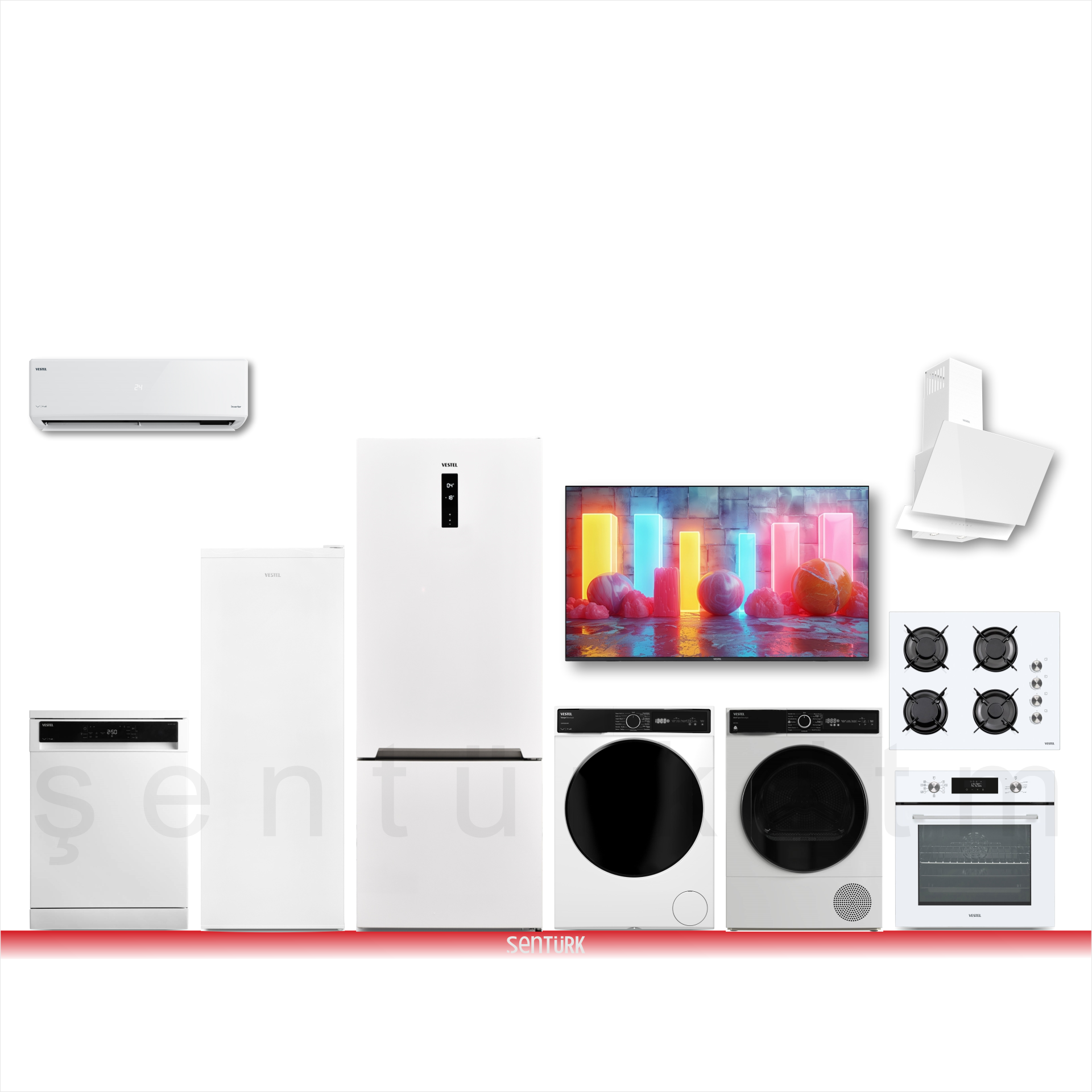 Vestel Şentürk Yakut Beyaz Eşya Seti Çeyiz Paketi 1