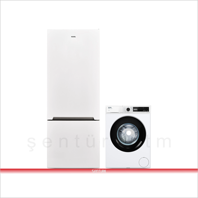 Vestel 2'li Beyaz Eşya Seti (CMI 96301 Çamaşır + NFK52011 Buzdolabı)
