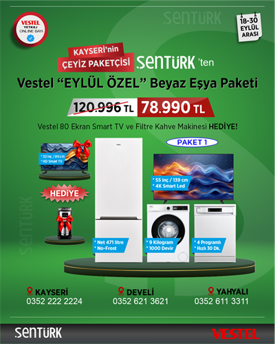 Vestel ''Eylül Özel'' Beyaz Eşya Seti Çeyiz Paketi