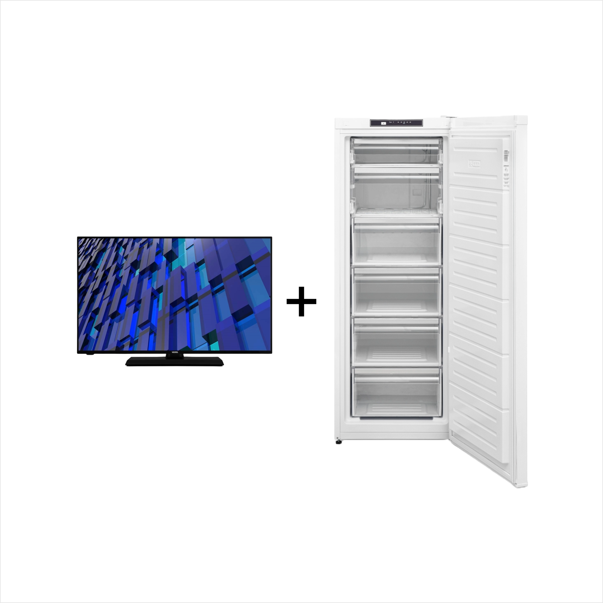 Vestel 2'li Beyaz Eşya Seti (43F8500 TV + CDM601 E Dondurucu)