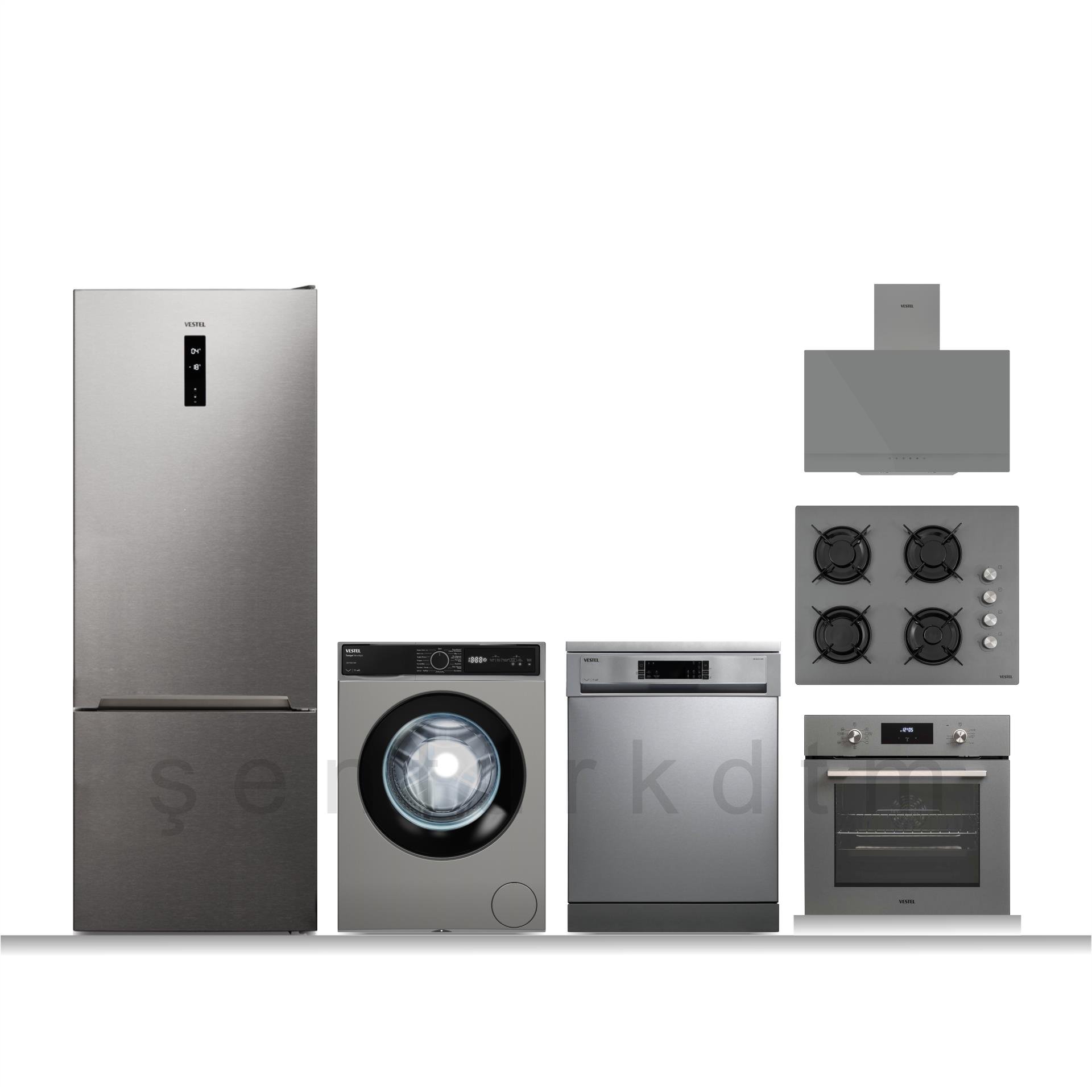 Vestel ''Safir İnoks 3'' Beyaz Eşya Seti/Çeyiz Paketi