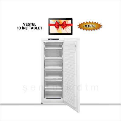 テラページ Vestel CDM601 E 6 Çekmeceli Dikey Derin Dondurucu - Hediyeli | Şentürk