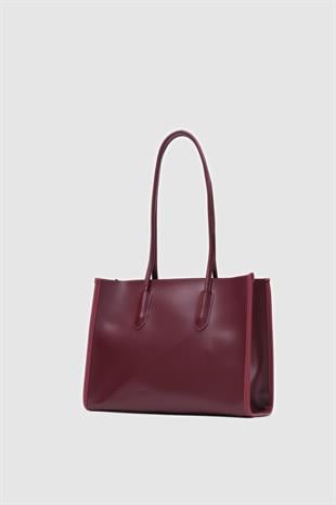 Bordo Paella Omuz Çantası