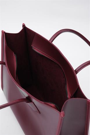 Bordo Paella Omuz Çantası