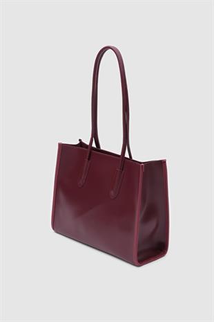 Bordo Paella Omuz Çantası