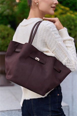 Koyu Kahverengi Leo El Ve Kadın Omuz Çantası