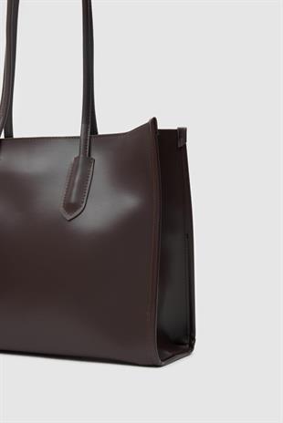 Koyu Kahverengi Paella Omuz Çantası