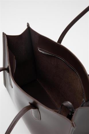 Koyu Kahverengi Paella Omuz Çantası