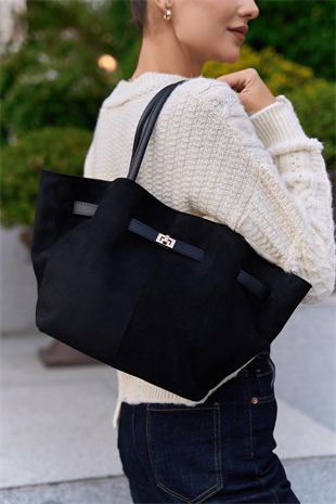 Siyah Leo El Ve Kadın Omuz Çantası