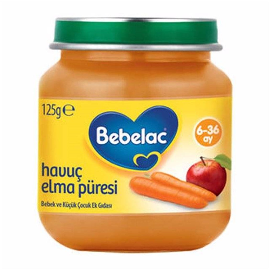 Bebelac Havuç Elma Püreli Kavanoz Maması 125 Gr