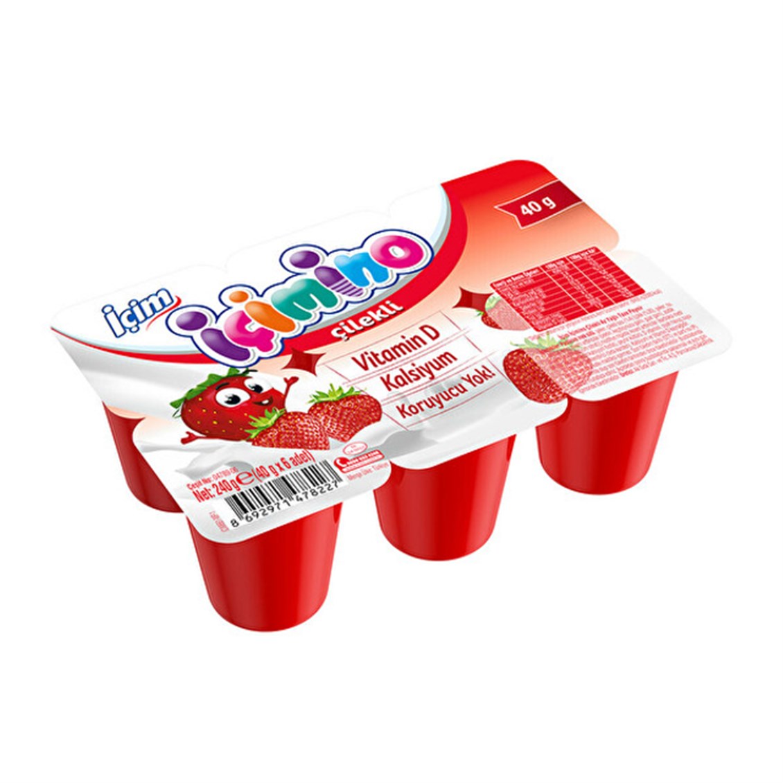 İçim İçimino Çilekli Süt 6x40 Gr