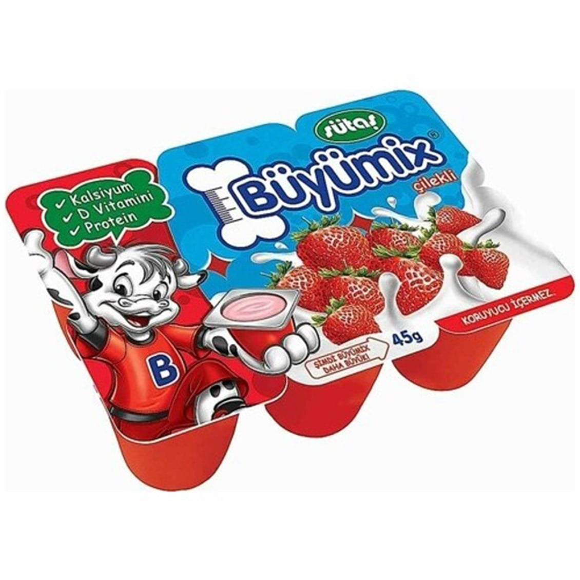 Sütaş Büyümix Çilek 6*45 Gr