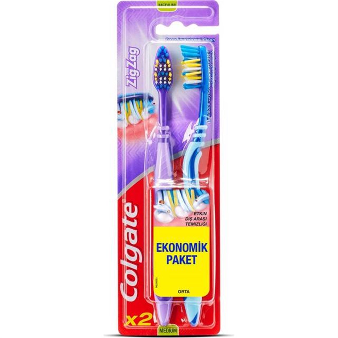 Colgate ZigZag Diş Arası Temizliği Diş Fırçası 1+1