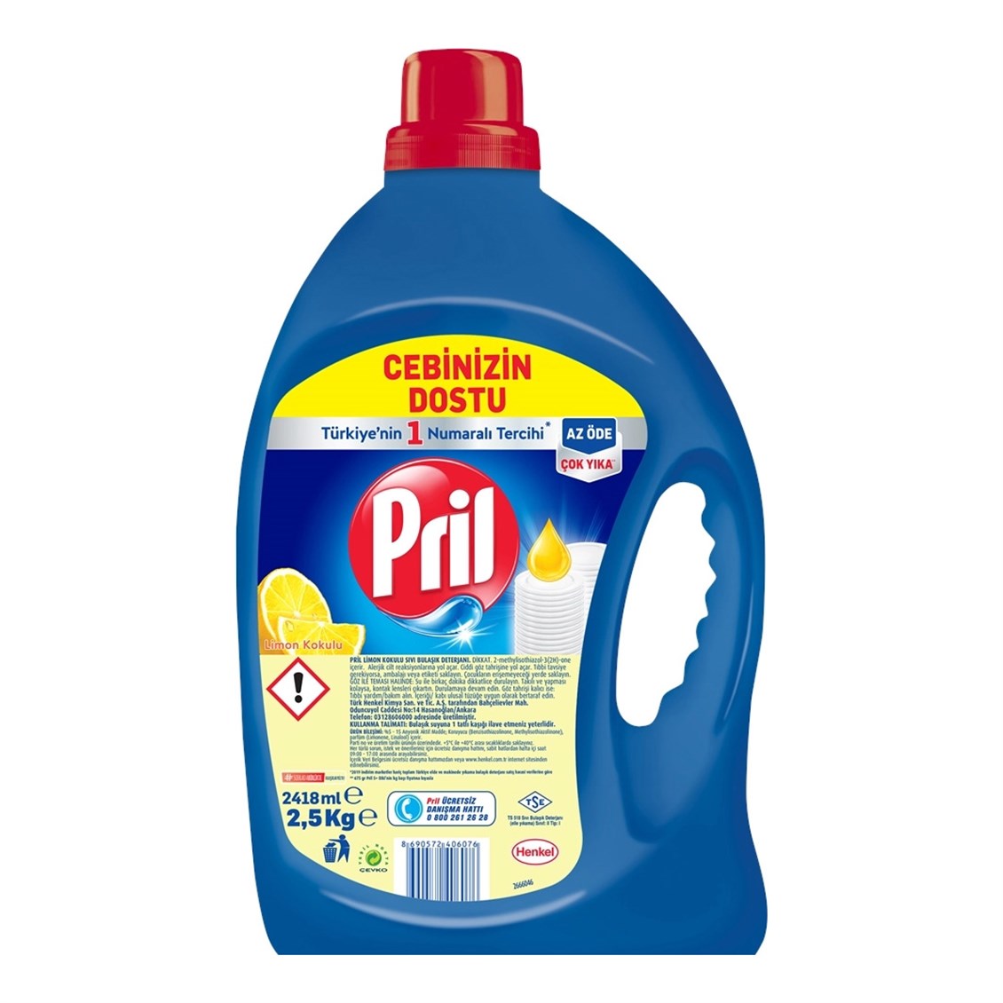 Pril Bulaşık Sıvı Sabun 2500 ml Limon