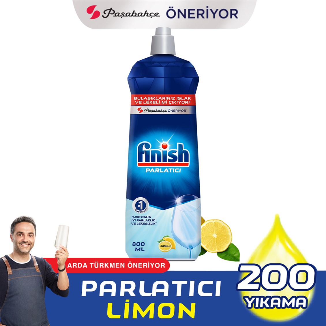 Finish Bulaşık Makinesi Parlatıcı 800 ml Limon